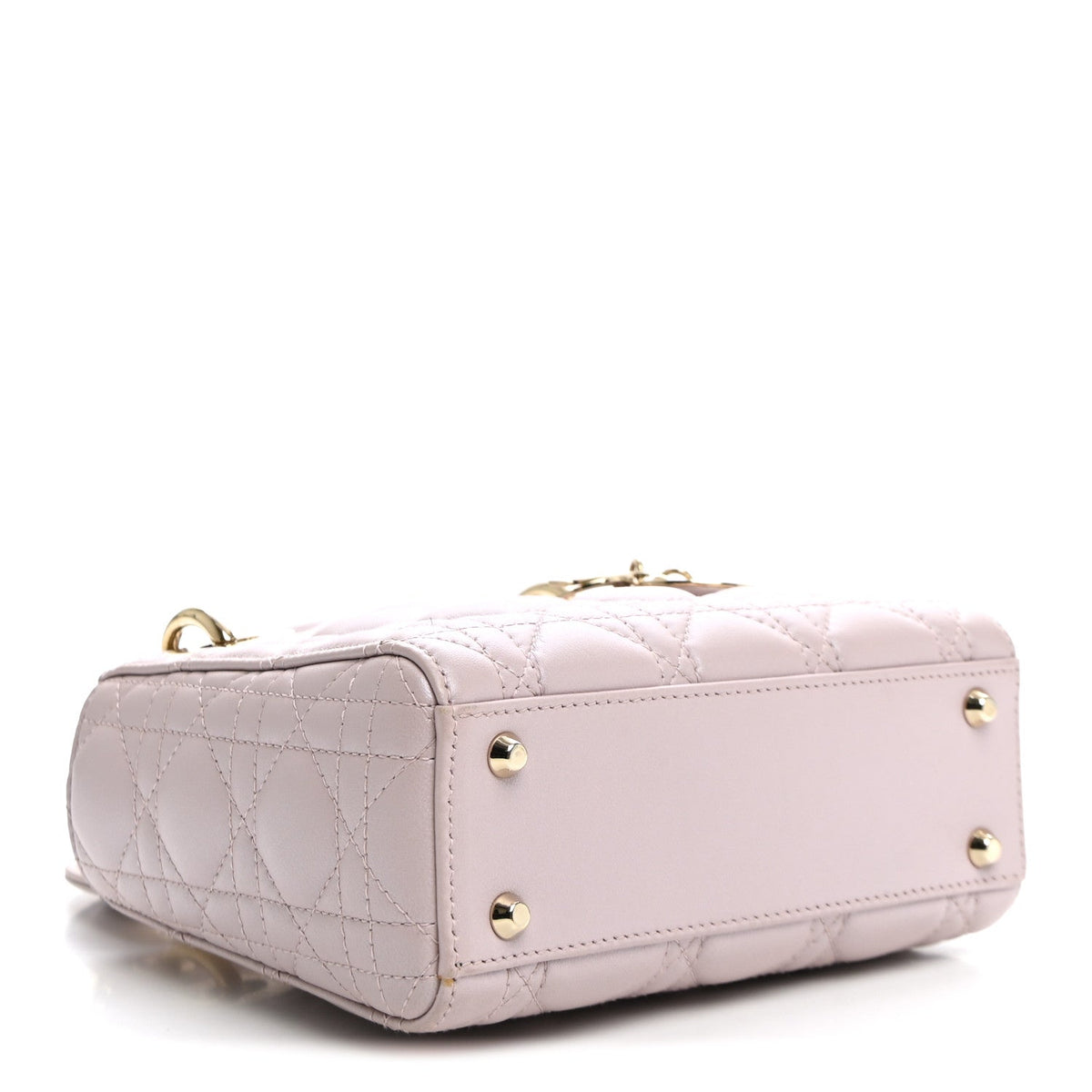 Metallic Lambskin Cannage Mini Lady Dior Lotus AT My store