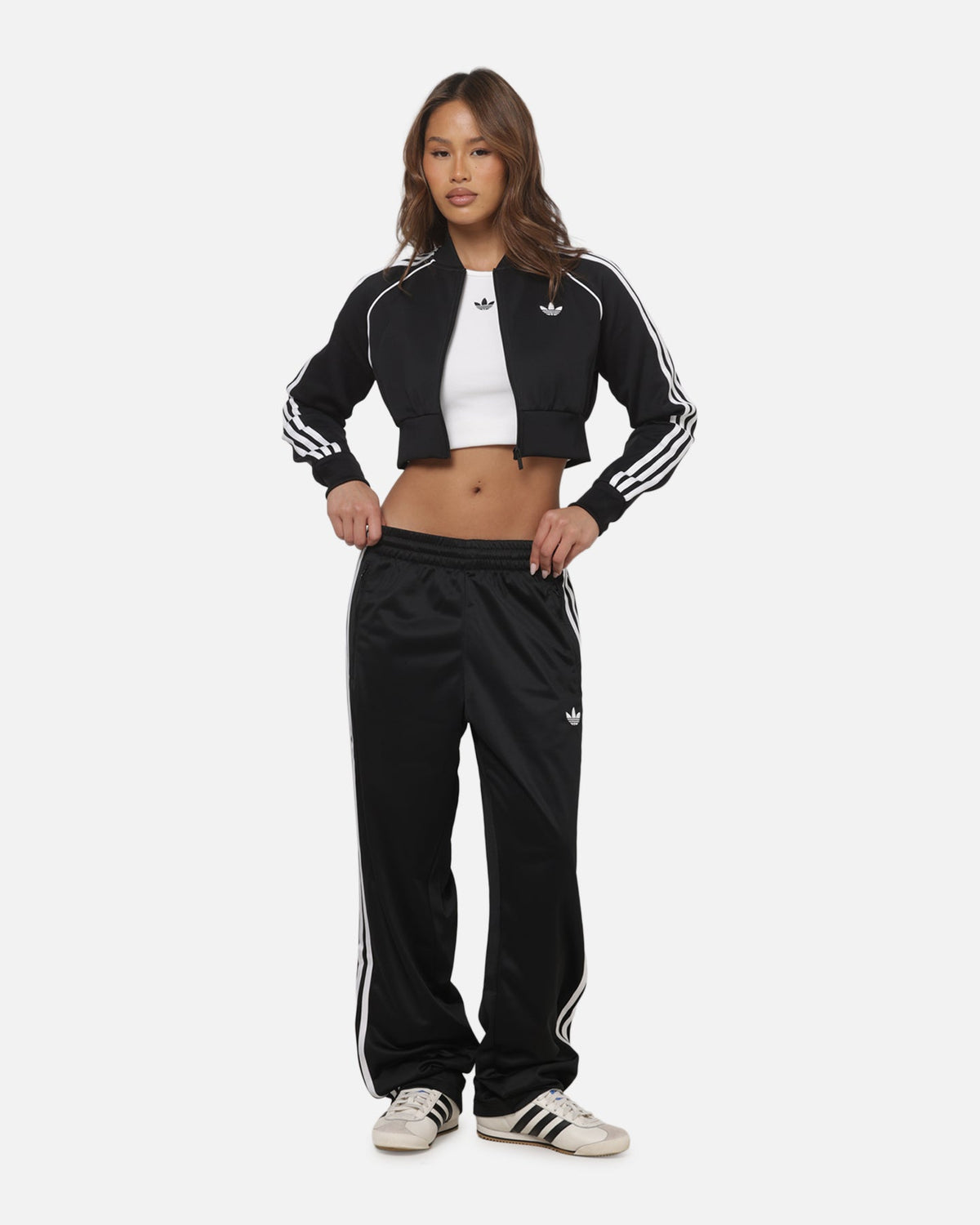 Best-Selling Adidas Women's SST Cropped Track Top Black/White