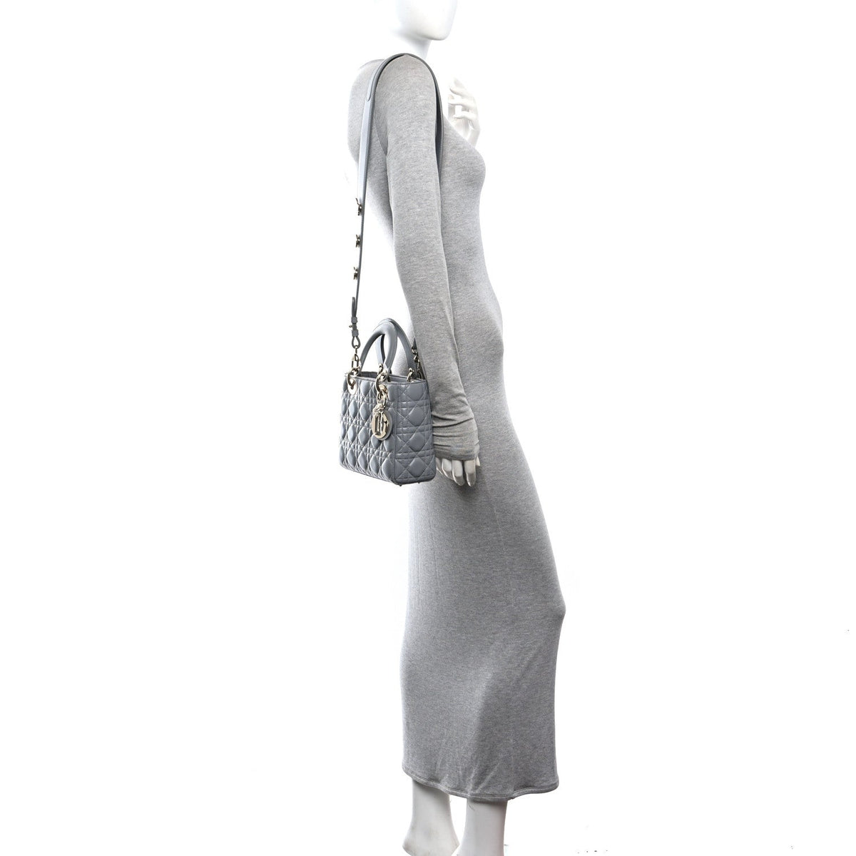 Lambskin Cannage Small My ABCDior Lady Dior Grey AT My store