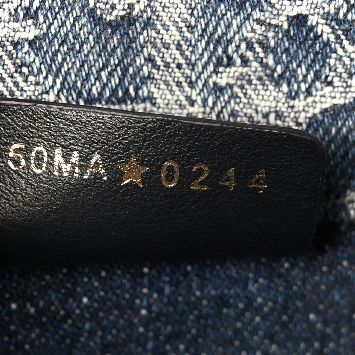 Denim Oblique Mini Book Tote With Strap Blue AT My store