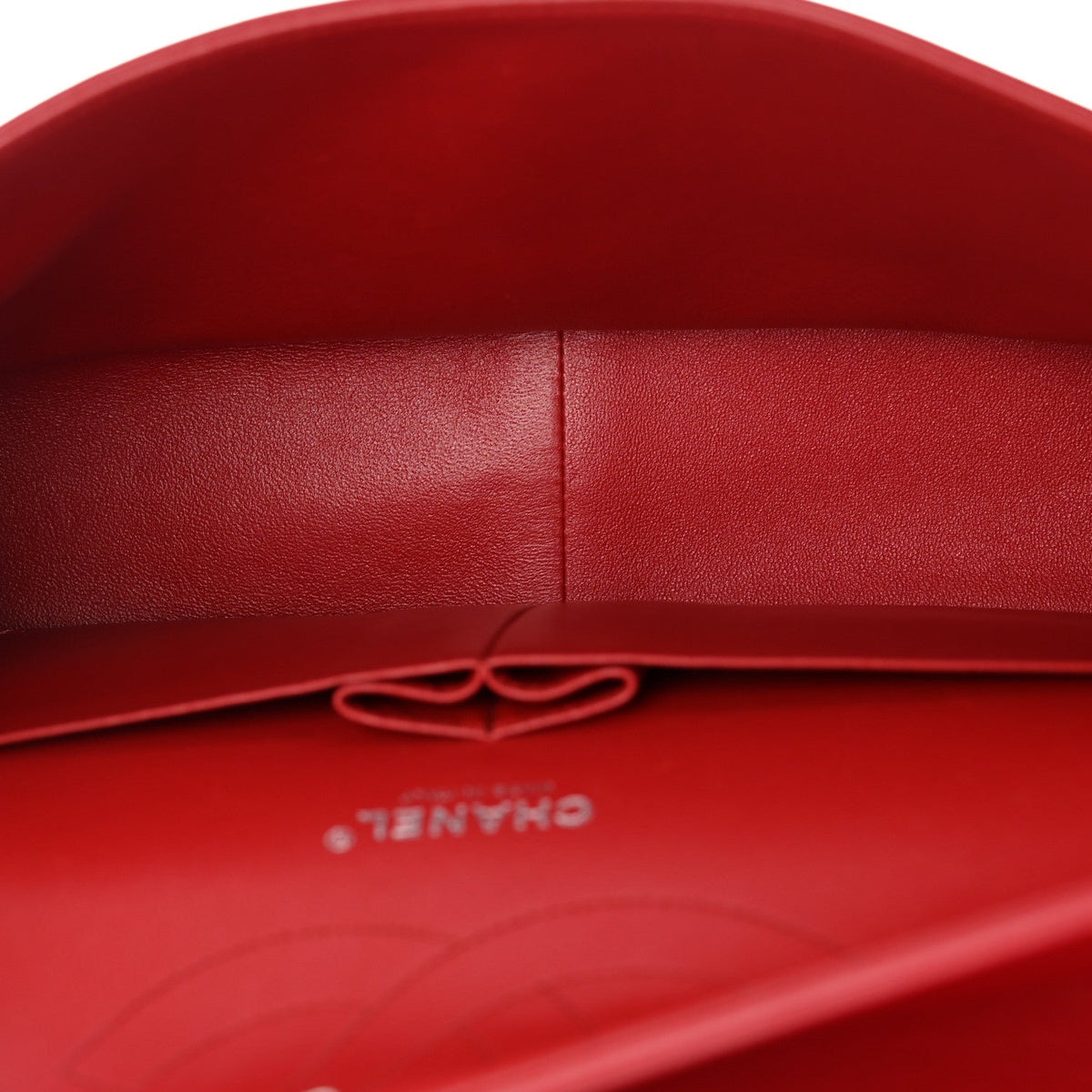 Lambskin Quilted Jumbo Double Flap Red At My store