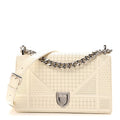 Patent Micro-Cannage Small Diorama Flap Bag White AT My store