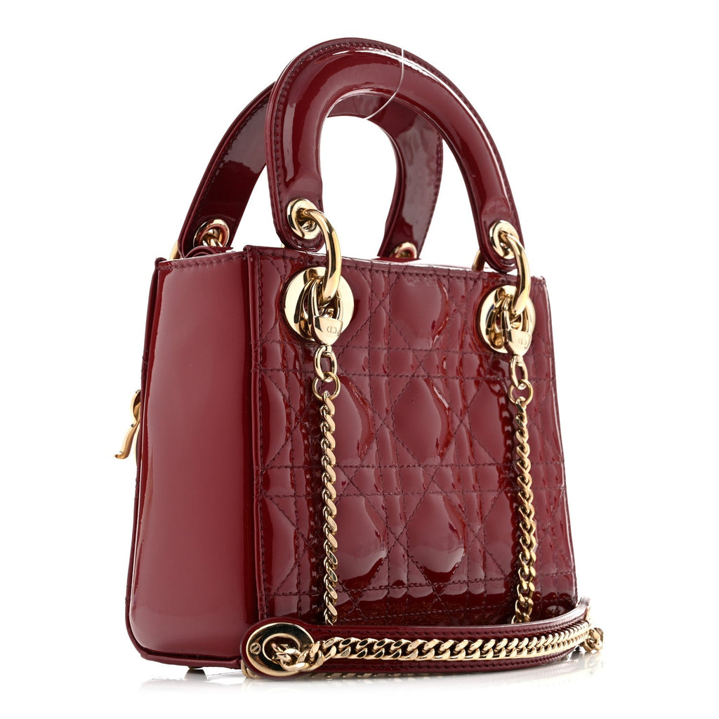 Patent Cannage Mini Lady Dior Red AT My store