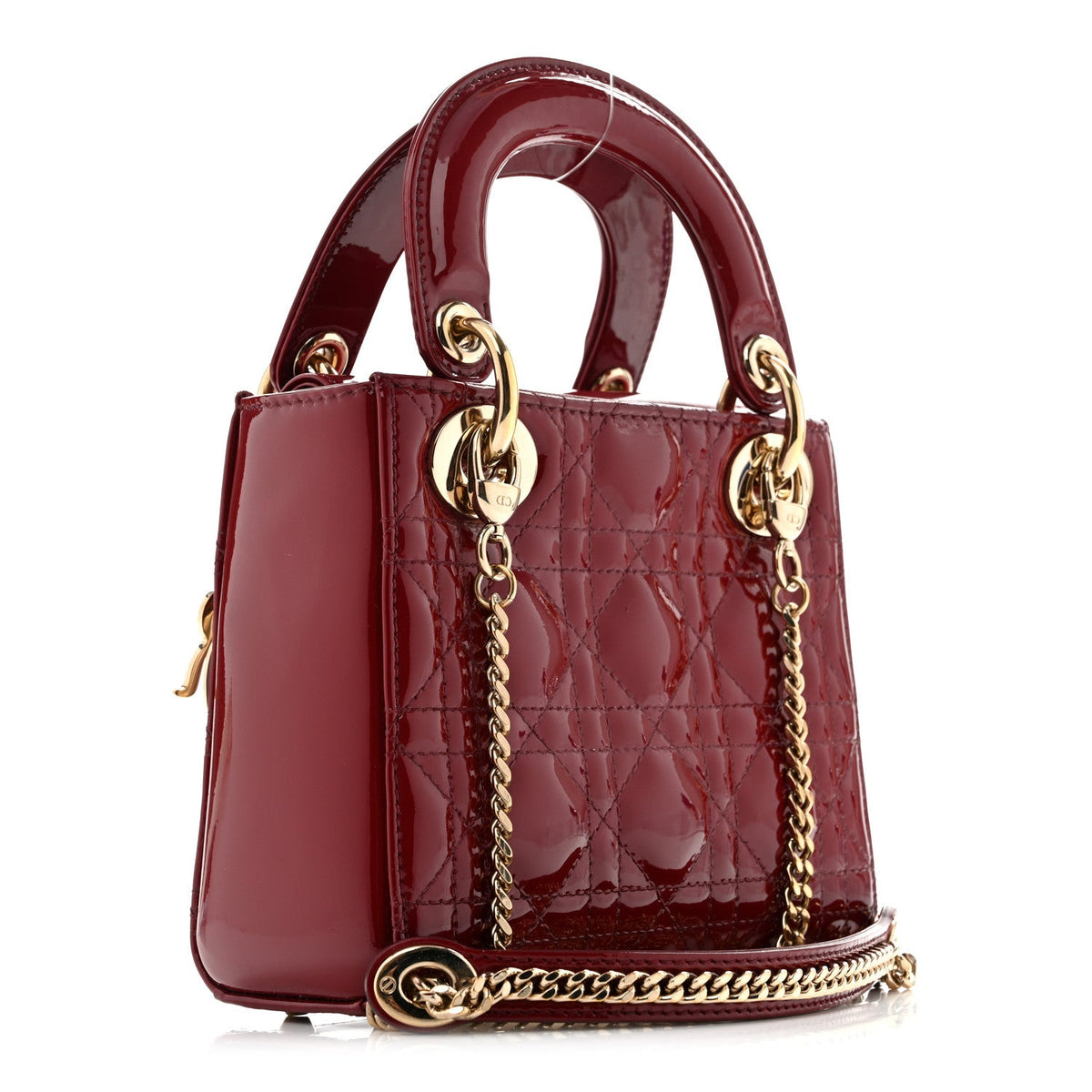 Patent Cannage Mini Lady Dior Red AT My store