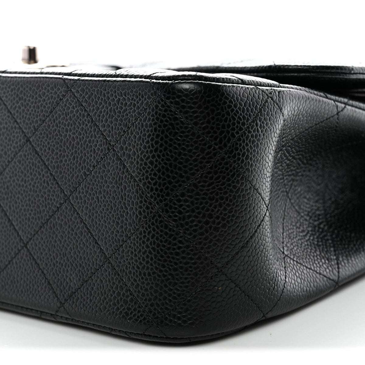 Caviar Quilted Jumbo Double Flap Black At My store