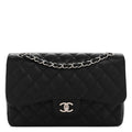 Caviar Quilted Jumbo Double Flap Black At My store