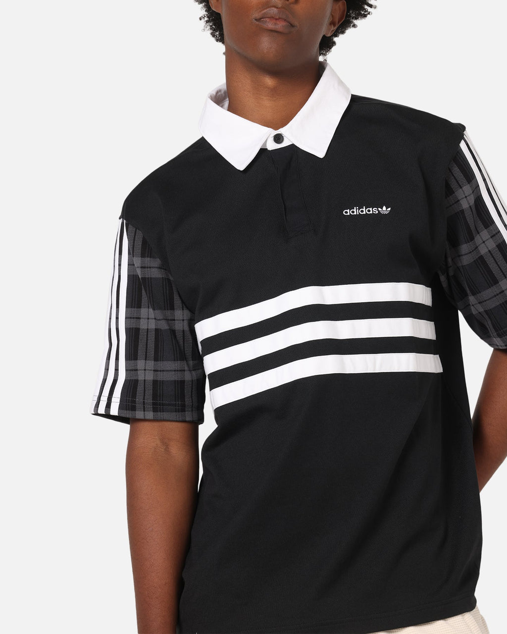 Best-Selling Adidas Tartan Regular Rugby Polo T-Shirt Black