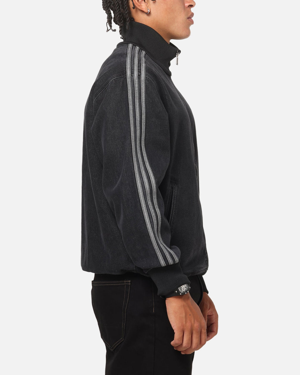 Best-Selling Adidas Adicolor Denim Firebird Track Top Black Denim