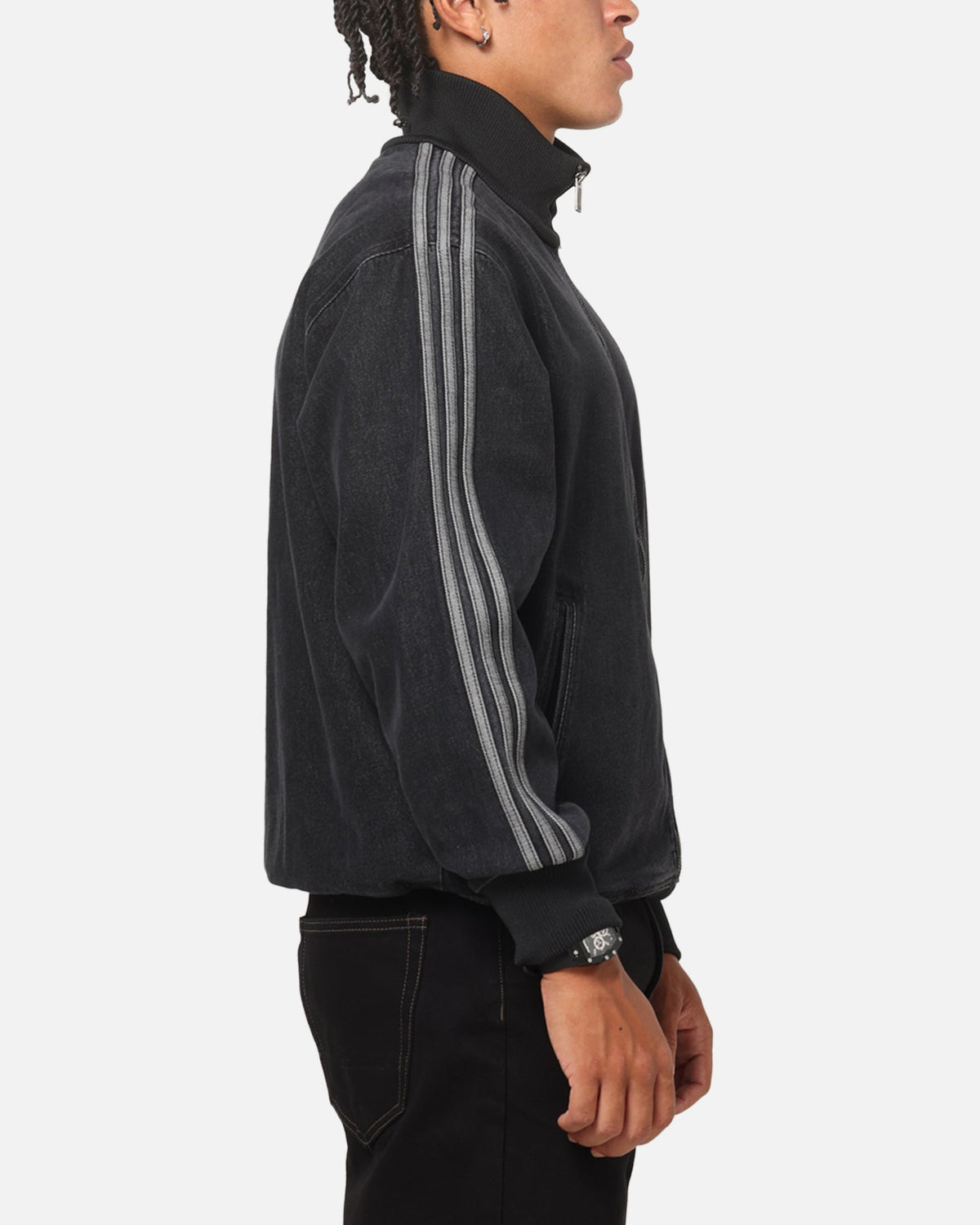 Best-Selling Adidas Adicolor Denim Firebird Track Top Black Denim
