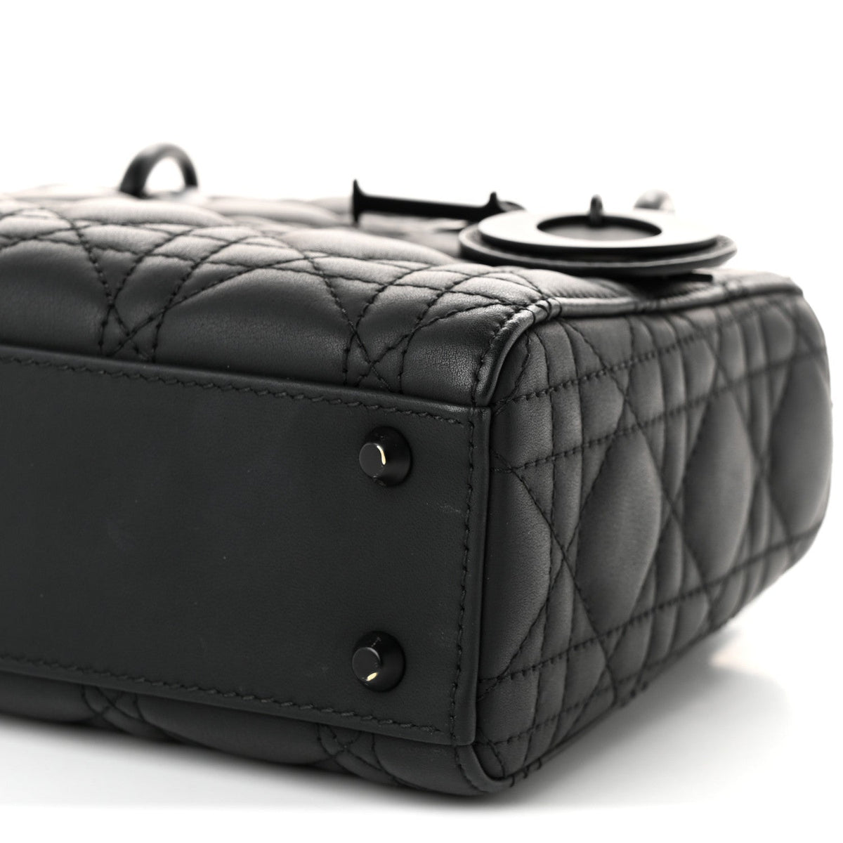 Ultra Matte Calfskin Cannage Mini Lady Dior Black AT My store