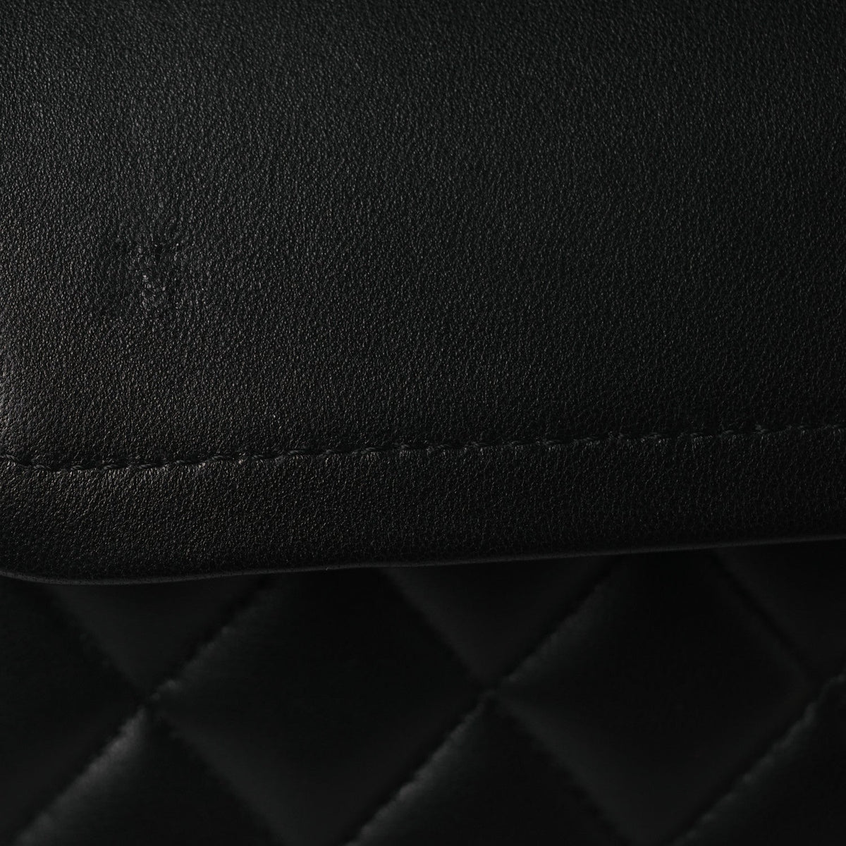 Lambskin Quilted Medium Double Flap Black At My store
