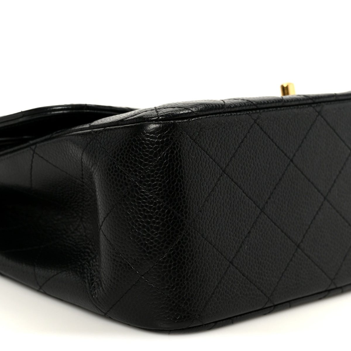Caviar Quilted Jumbo Double Flap Black At My store