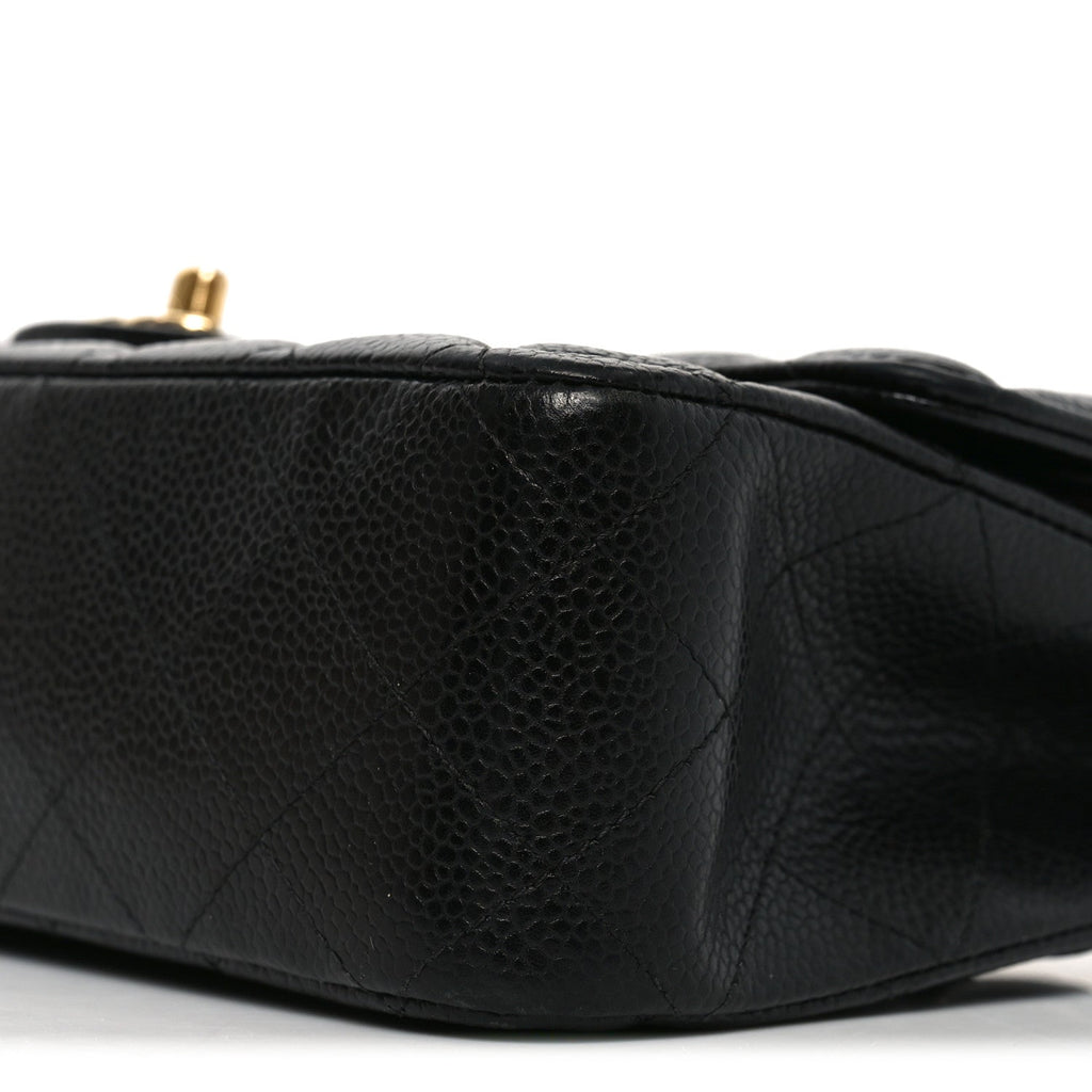 Caviar Quilted Medium Double Flap Black At My store