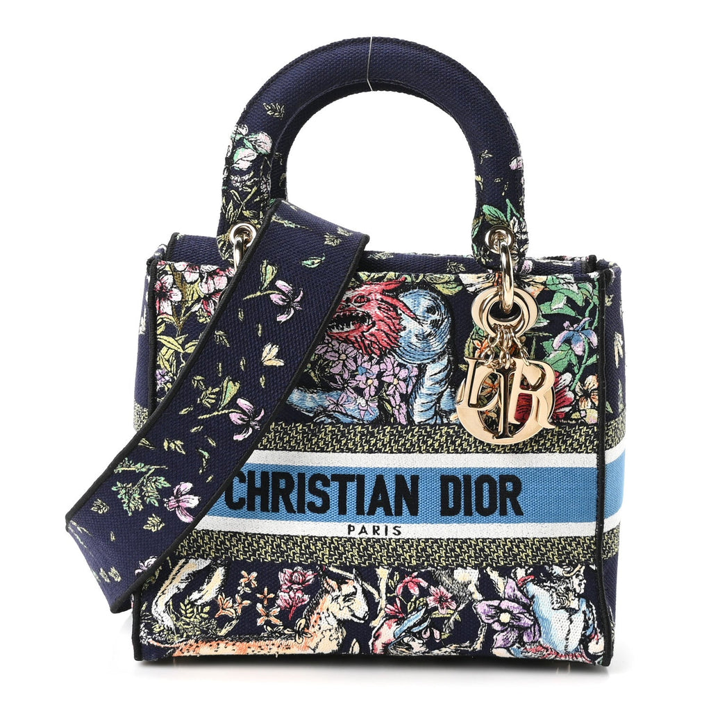 Canvas D-Constellation Embroidered Medium Lady D-Lite Bleu Multicolor AT My store