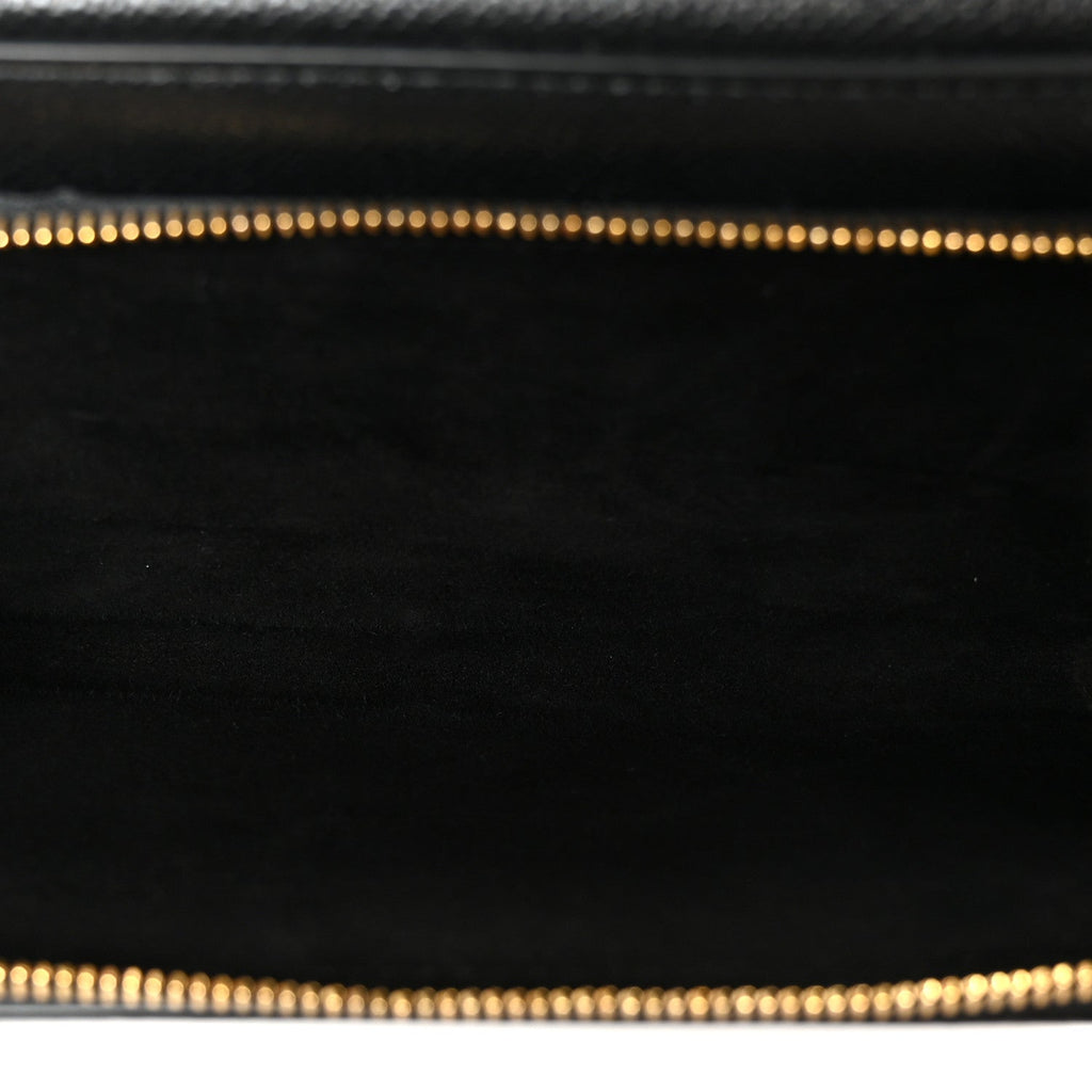 Grained Calfskin Caro Double Pouch Black AT My store