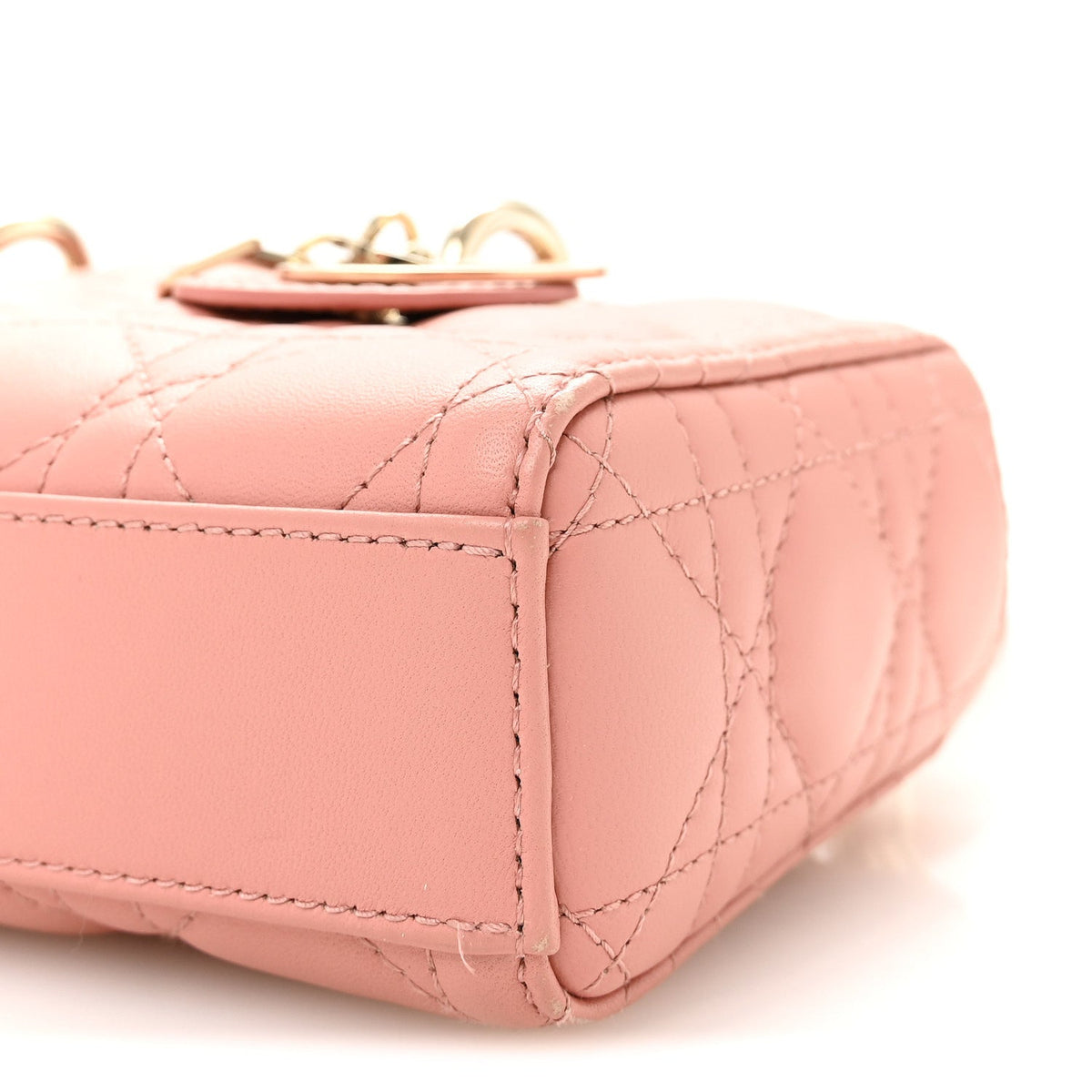 Lambskin Cannage Small Lady D-Joy Light Pink AT My store