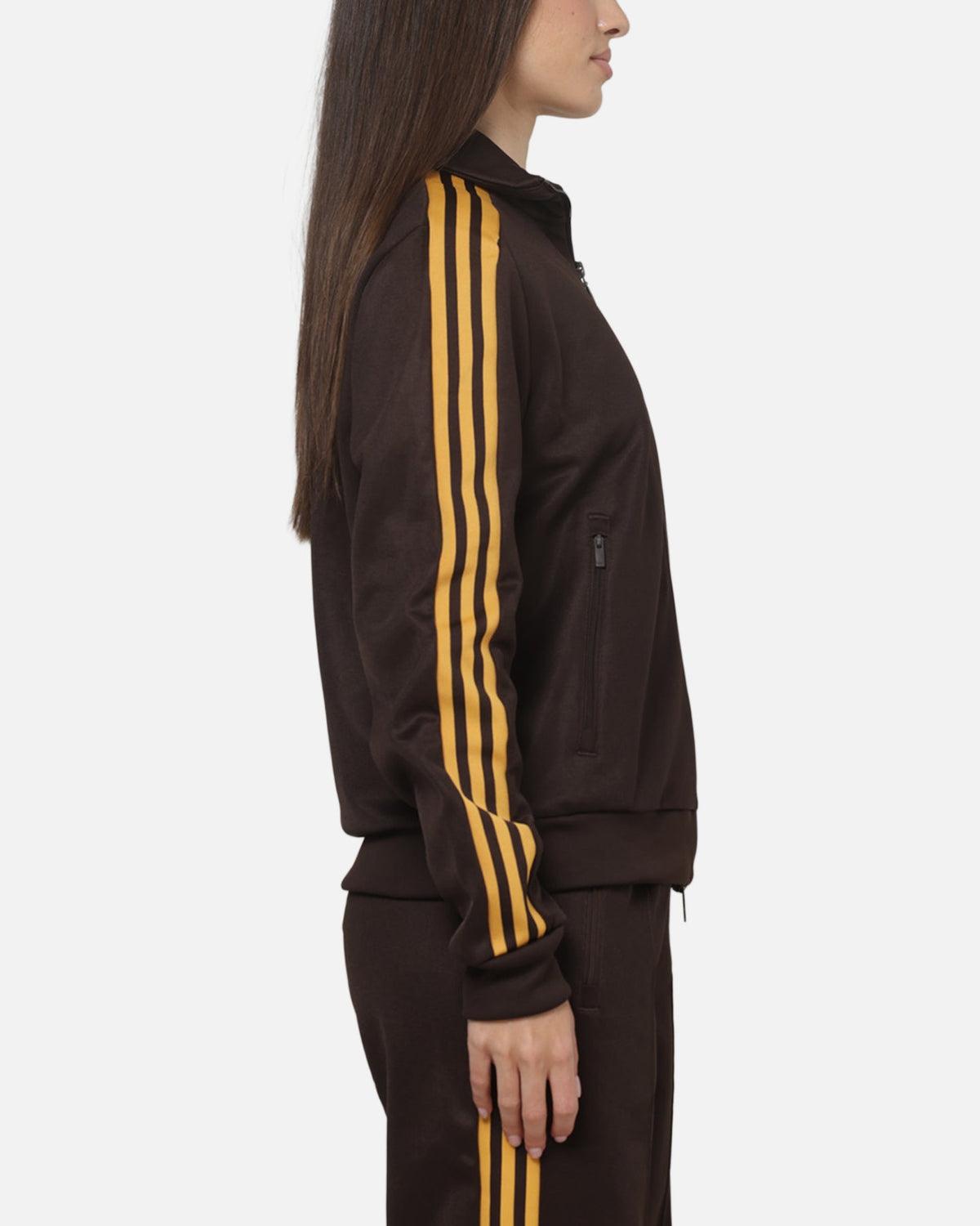 Best-Selling Adidas Women's Classic Track Top Brown/Yellow