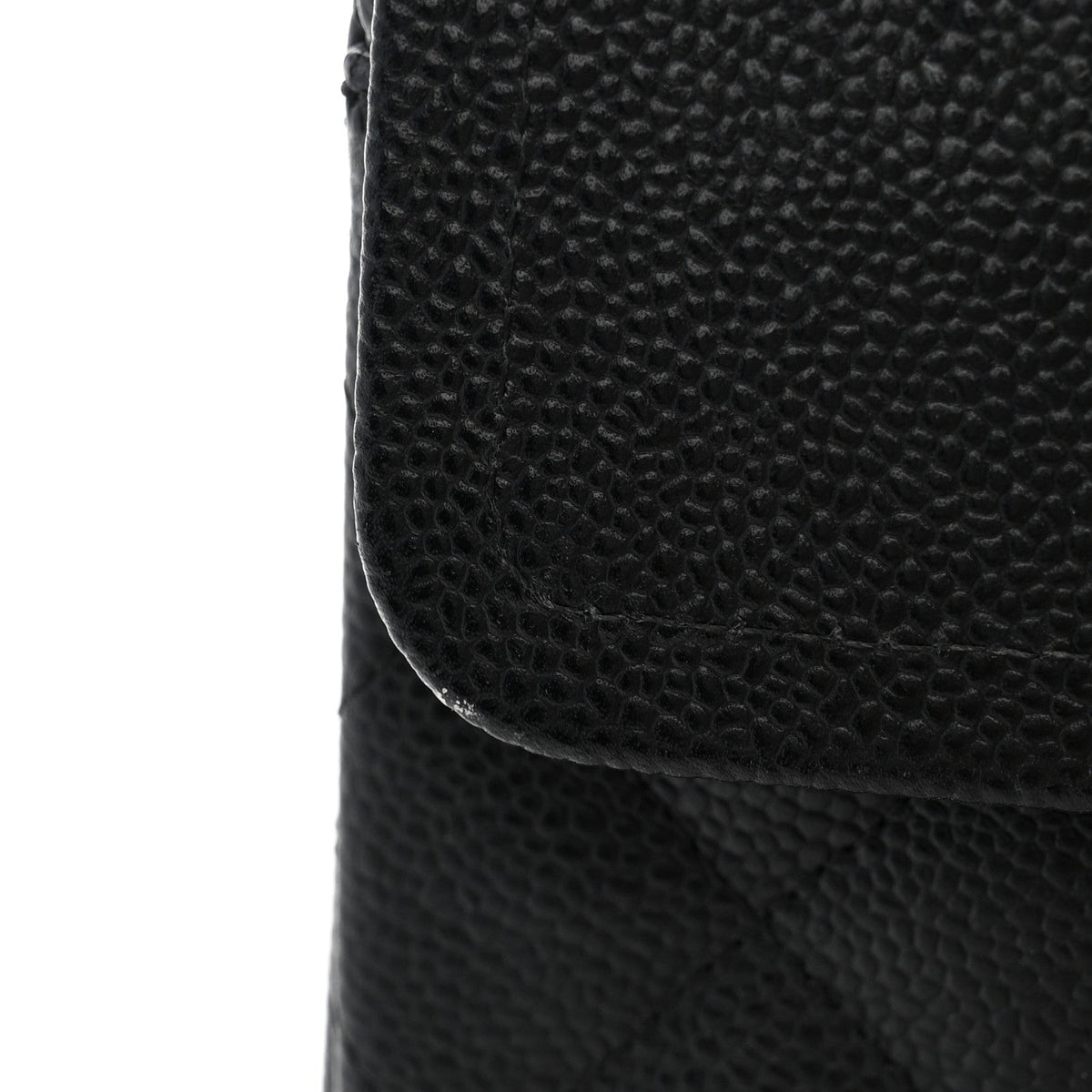 Caviar Quilted Jumbo Double Flap Black At My store