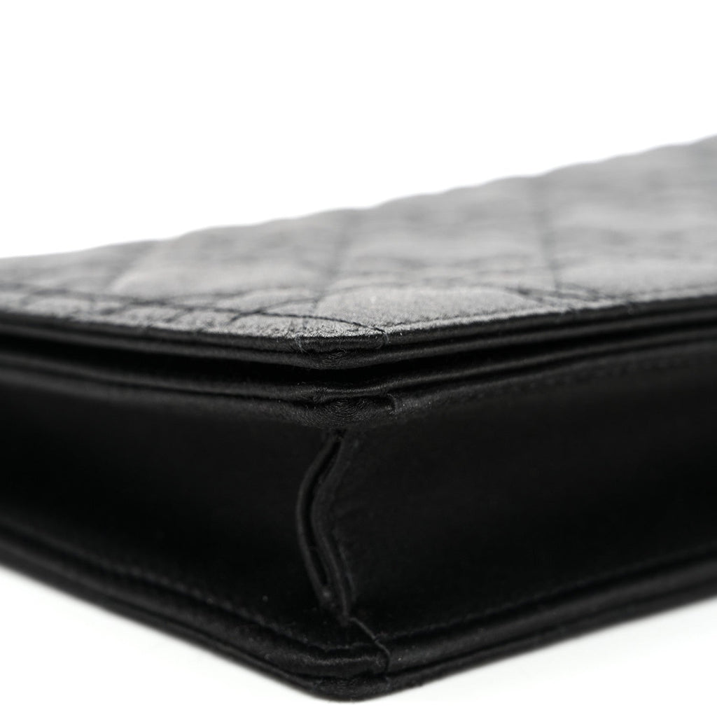 Satin Cannage Lady Dior Convertible Clutch Black AT My store