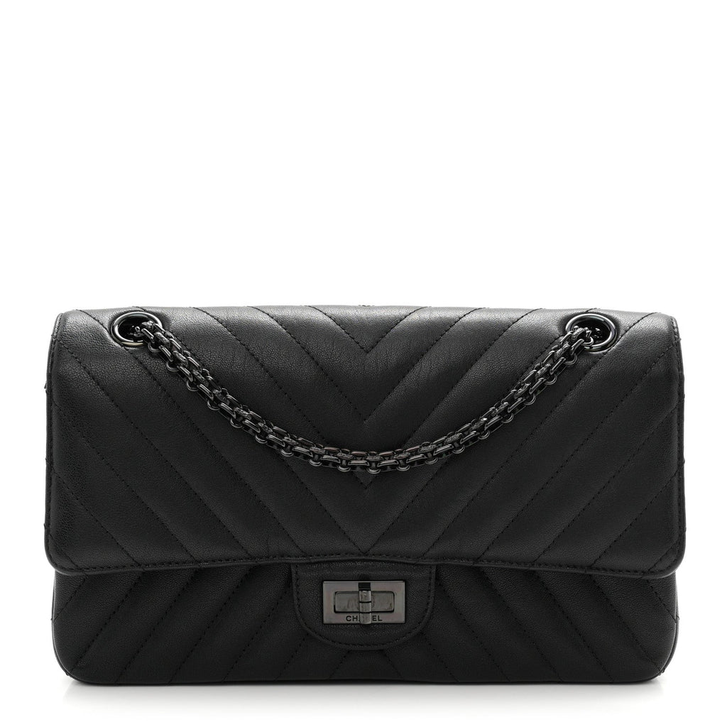 Sheepskin Chevron Quilted 2.55 Reissue 225 Double Flap So Black At My store