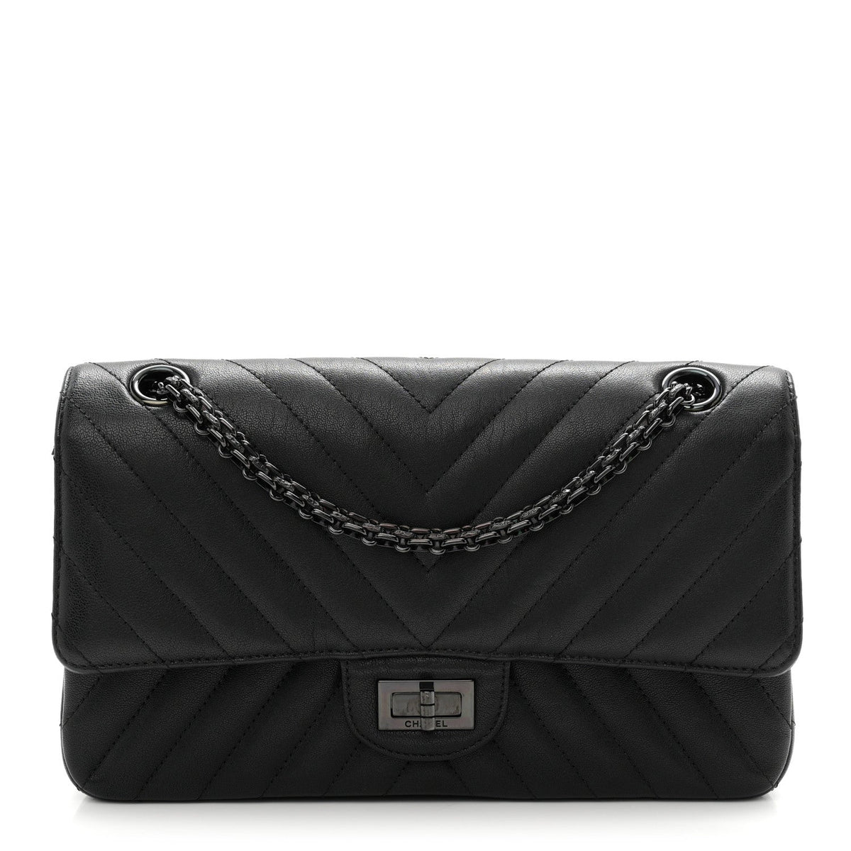 Sheepskin Chevron Quilted 2.55 Reissue 225 Double Flap So Black At My store