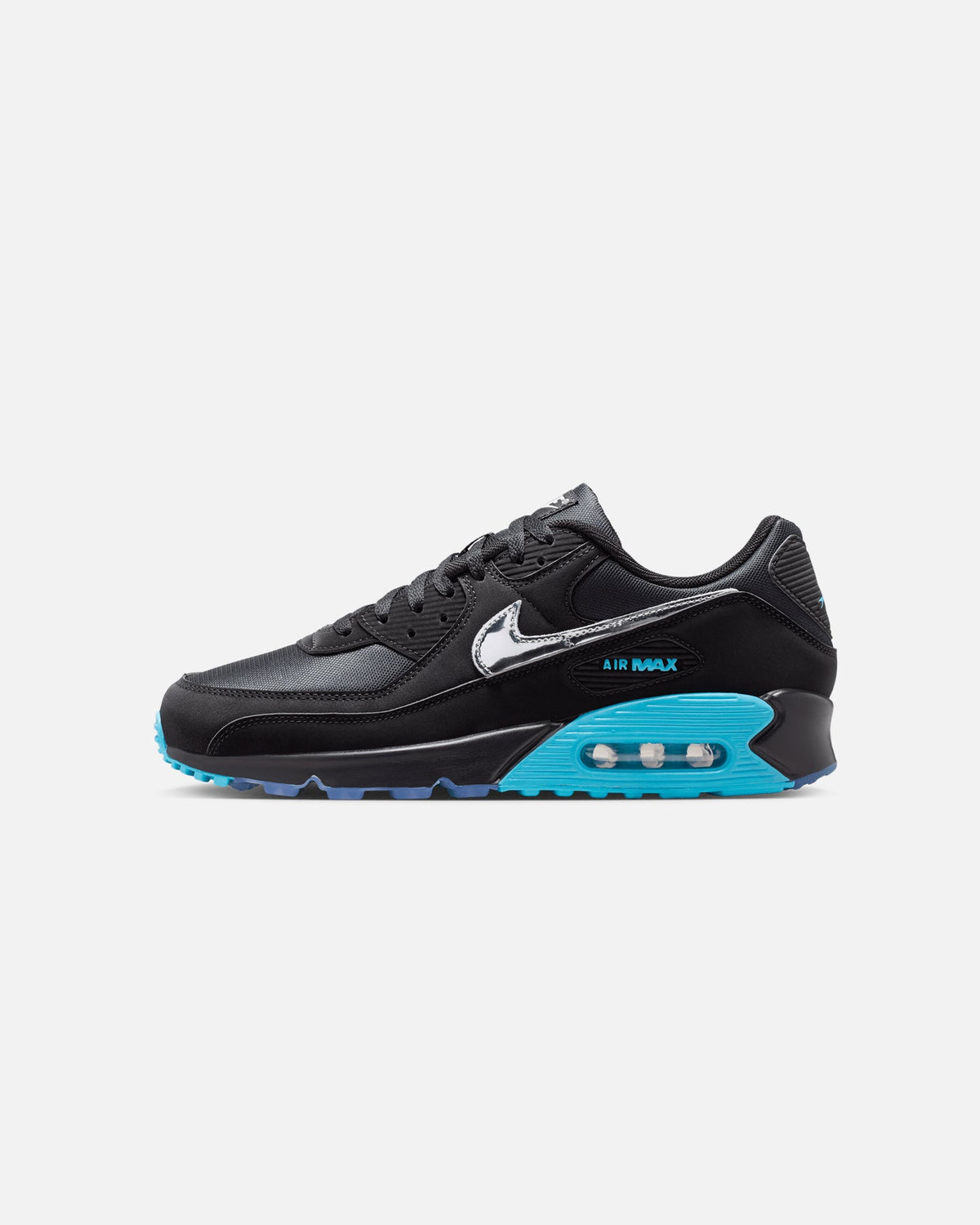 Top Seller Nike Air Max 90 Premium Black/Chrome/White