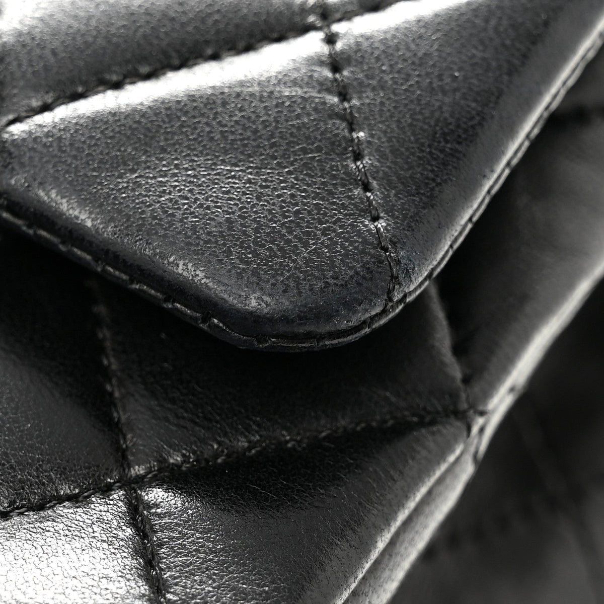 Lambskin Quilted Medium Double Flap Black At My store