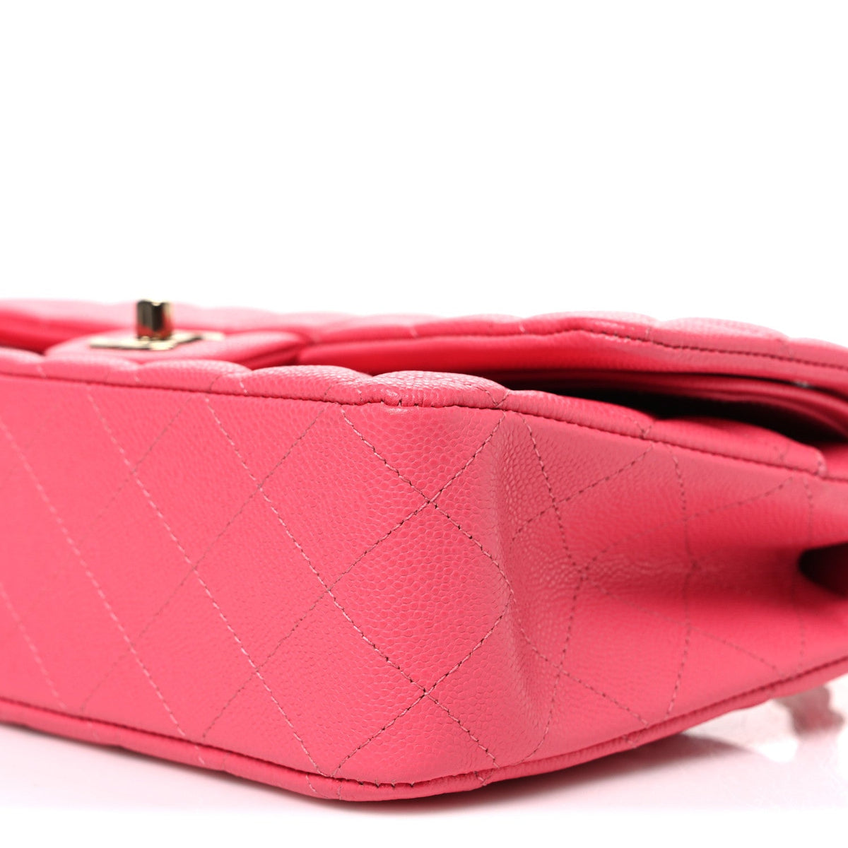 Caviar Quilted Medium Double Flap Pink At My store