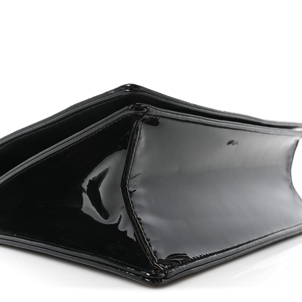 Patent Medium Diorama Flap Bag Black AT My store