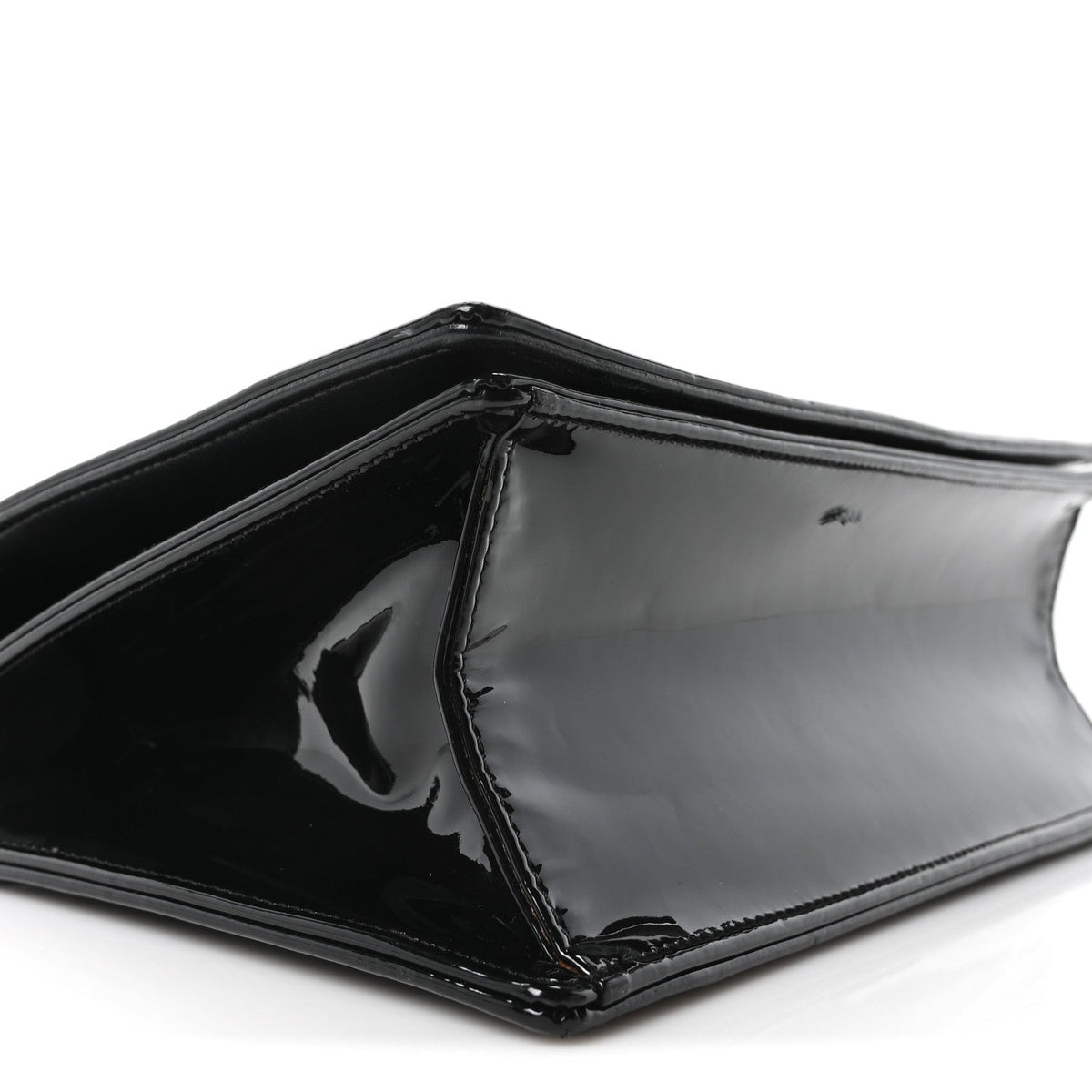 Patent Medium Diorama Flap Bag Black AT My store