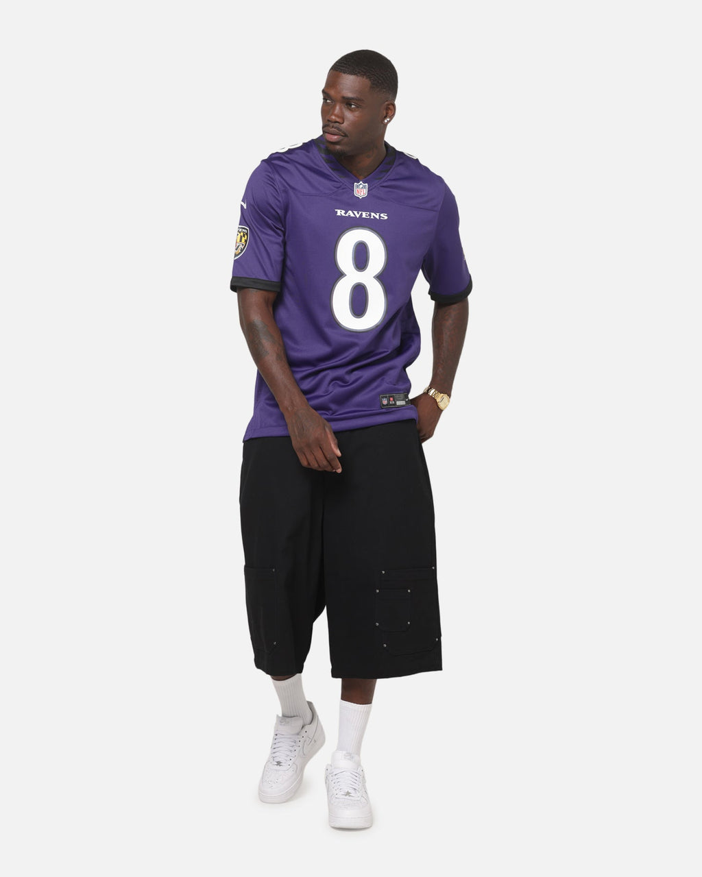 Top Seller Nike Baltimore Ravens Lamar Jackson #8 Home Game NFL Jersey New Orchid