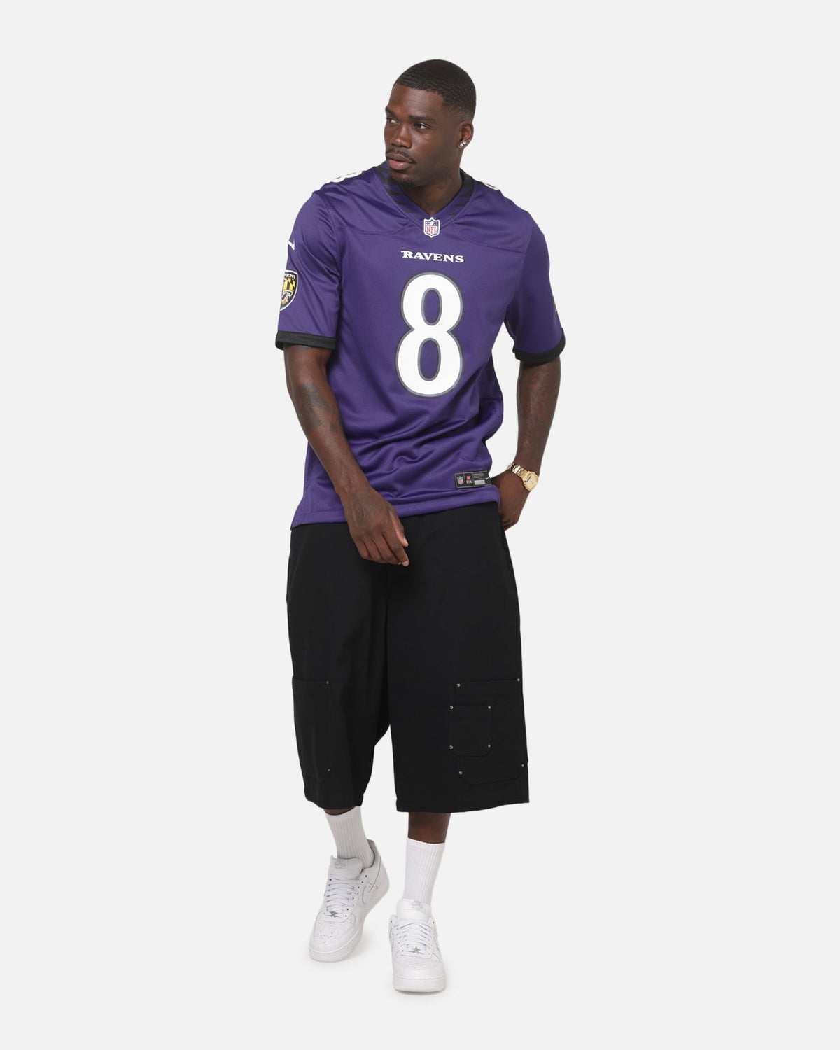 Top Seller Nike Baltimore Ravens Lamar Jackson #8 Home Game NFL Jersey New Orchid