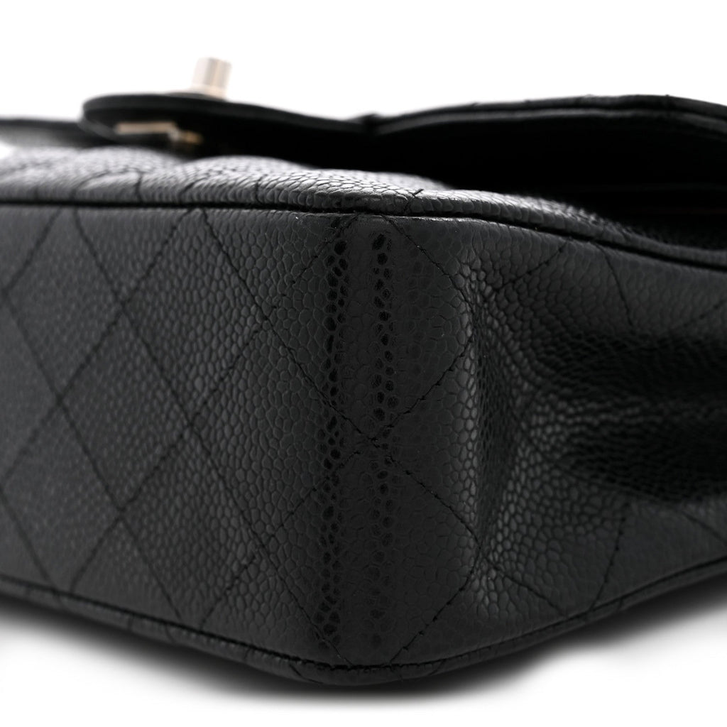 Caviar Quilted Small Double Flap Black At My store