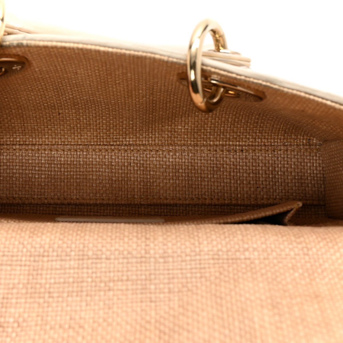 Raffia Macro Cannage Small Lady D-Joy Latte AT My store