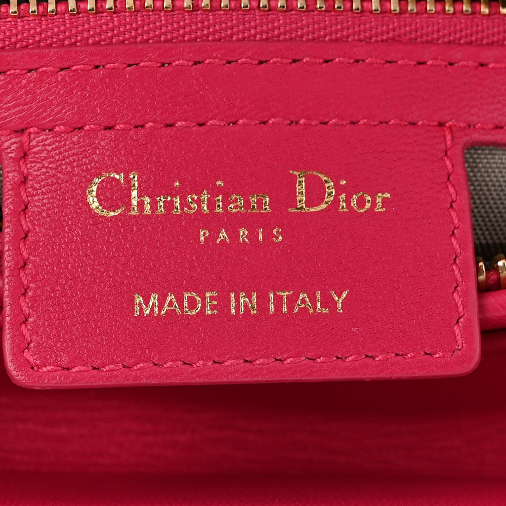Lambskin Cannage Medium Lady Dior Fuchsia AT My store