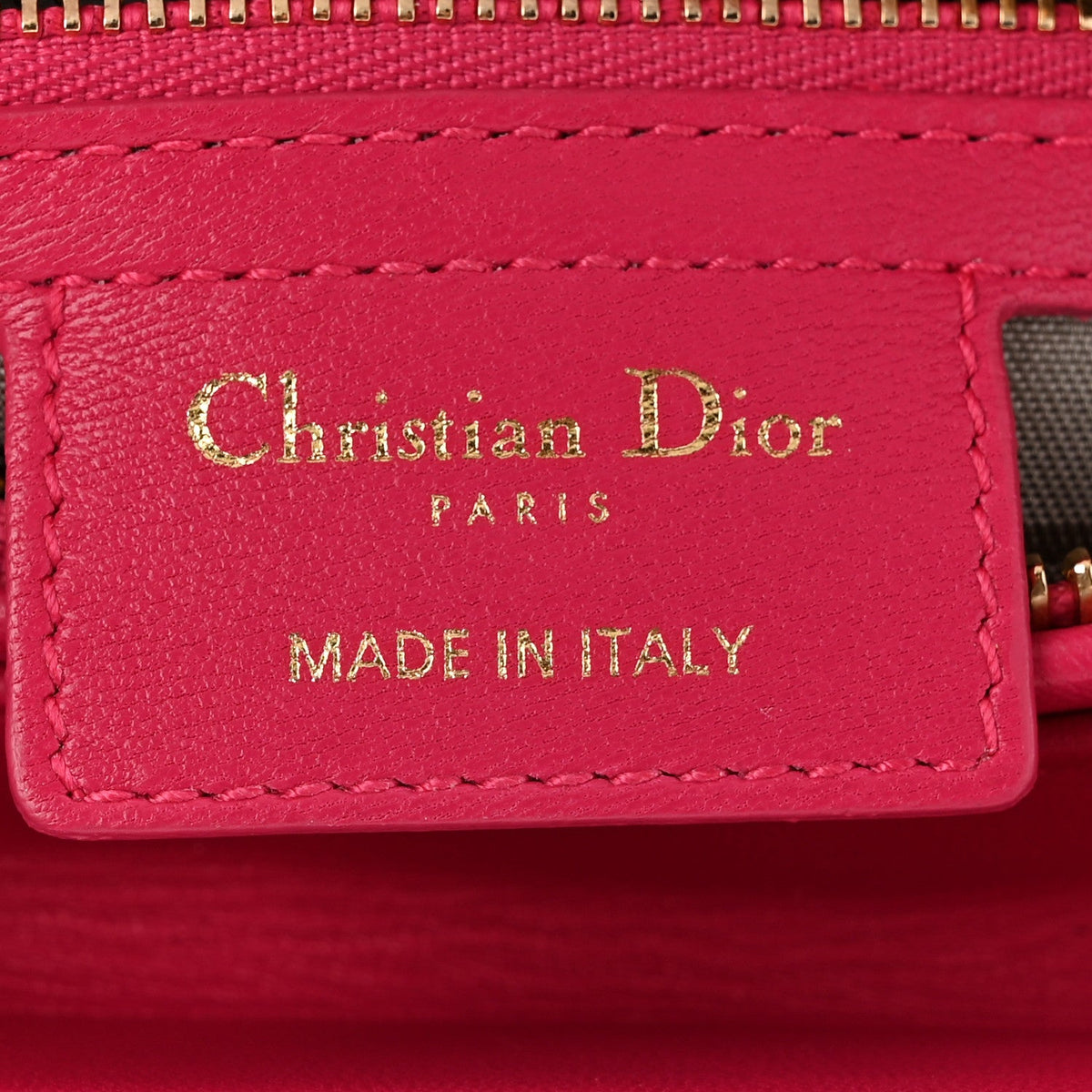 Lambskin Cannage Medium Lady Dior Fuchsia AT My store