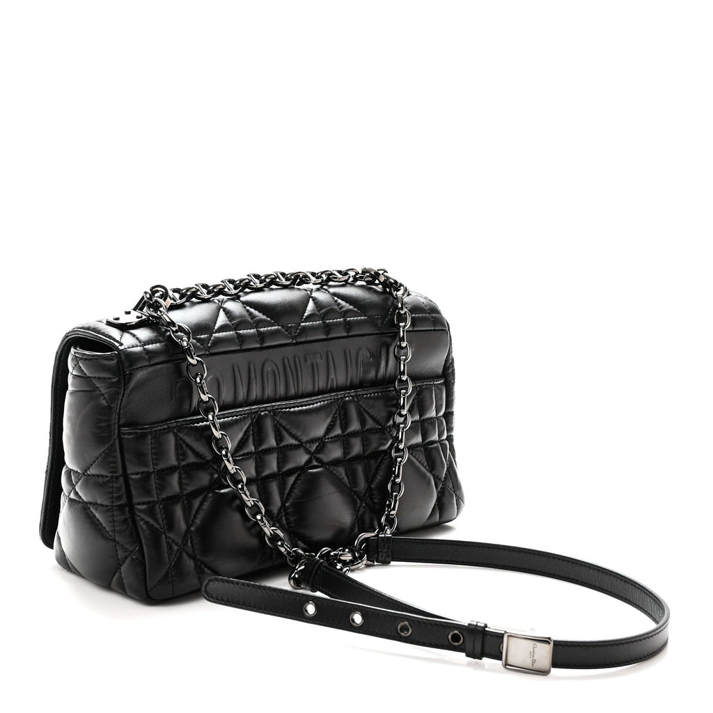 Calfskin Macrocannage Large Caro Bag Black AT My store