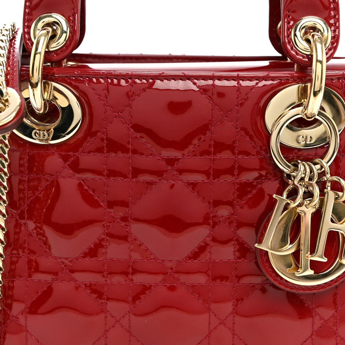 Patent Cannage Mini Lady Dior Red AT My store