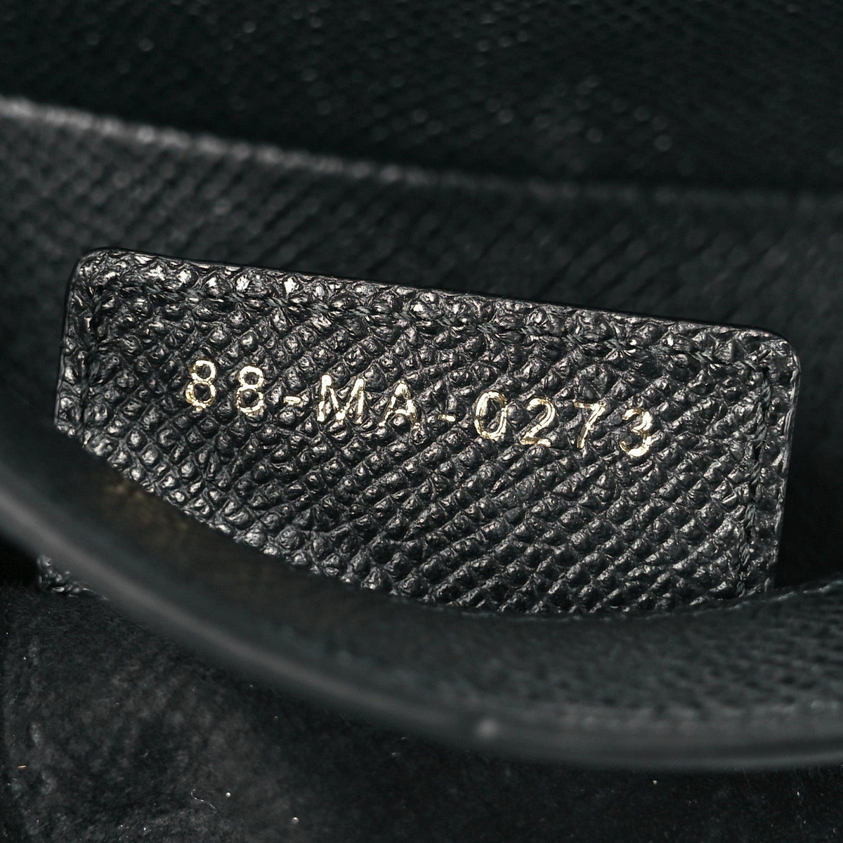 Grained Calfskin Saddle Bag With Strap Black AT My store