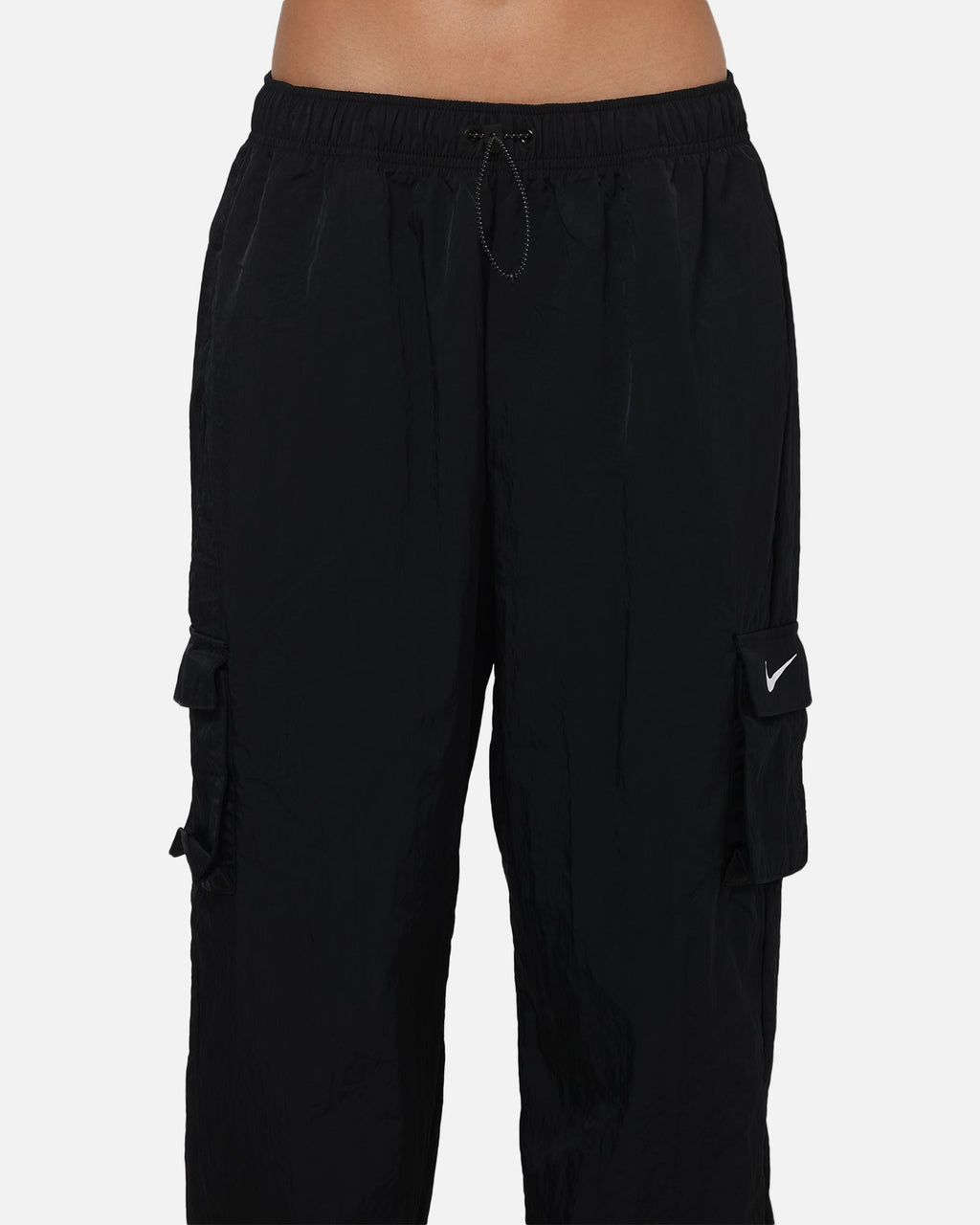 Top Seller Nike Women's Sportswear Essential High-Rise Woven Cargo Pants Black/White