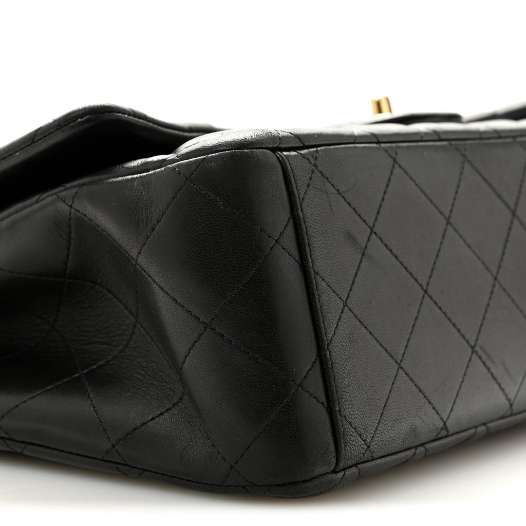 Lambskin Quilted Maxi Double Flap Black At My store