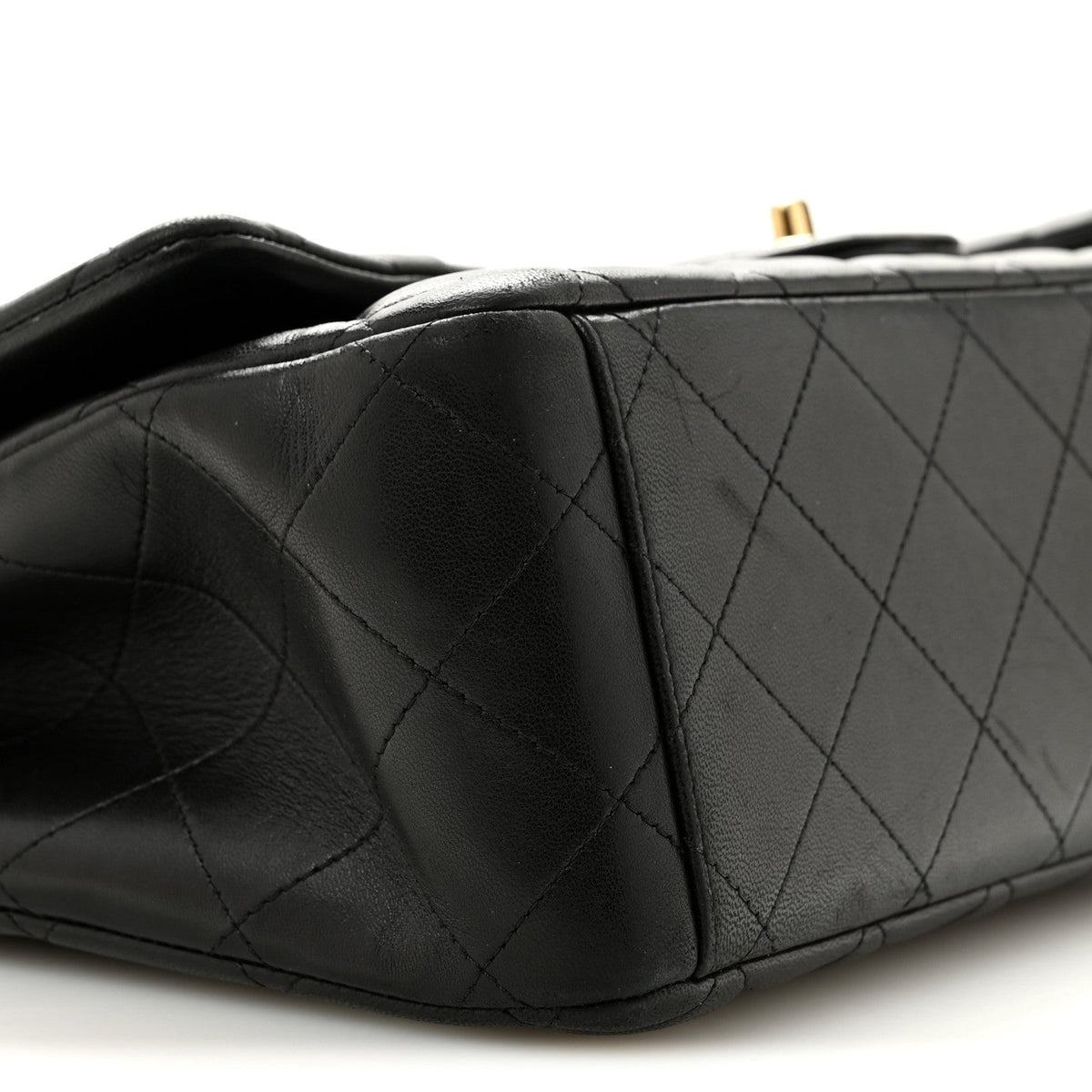 Lambskin Quilted Maxi Double Flap Black At My store