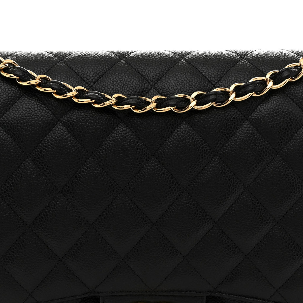Caviar Quilted Maxi Double Flap Black At My store