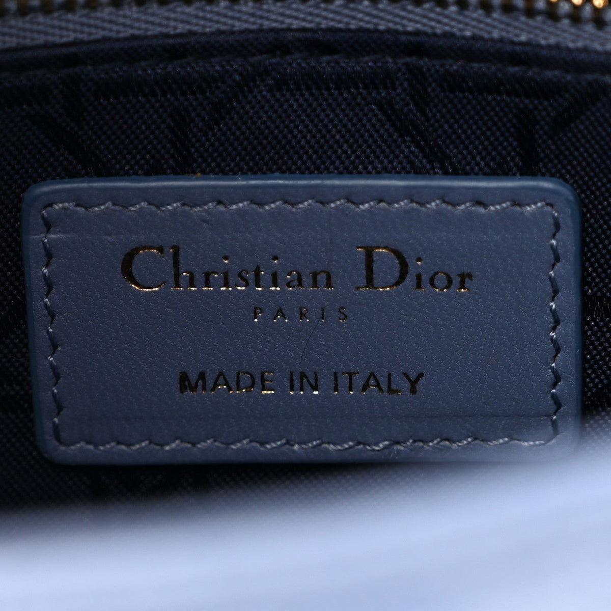 Lambskin Cannage Small My ABCDior Lady Dior Denim Blue AT My store