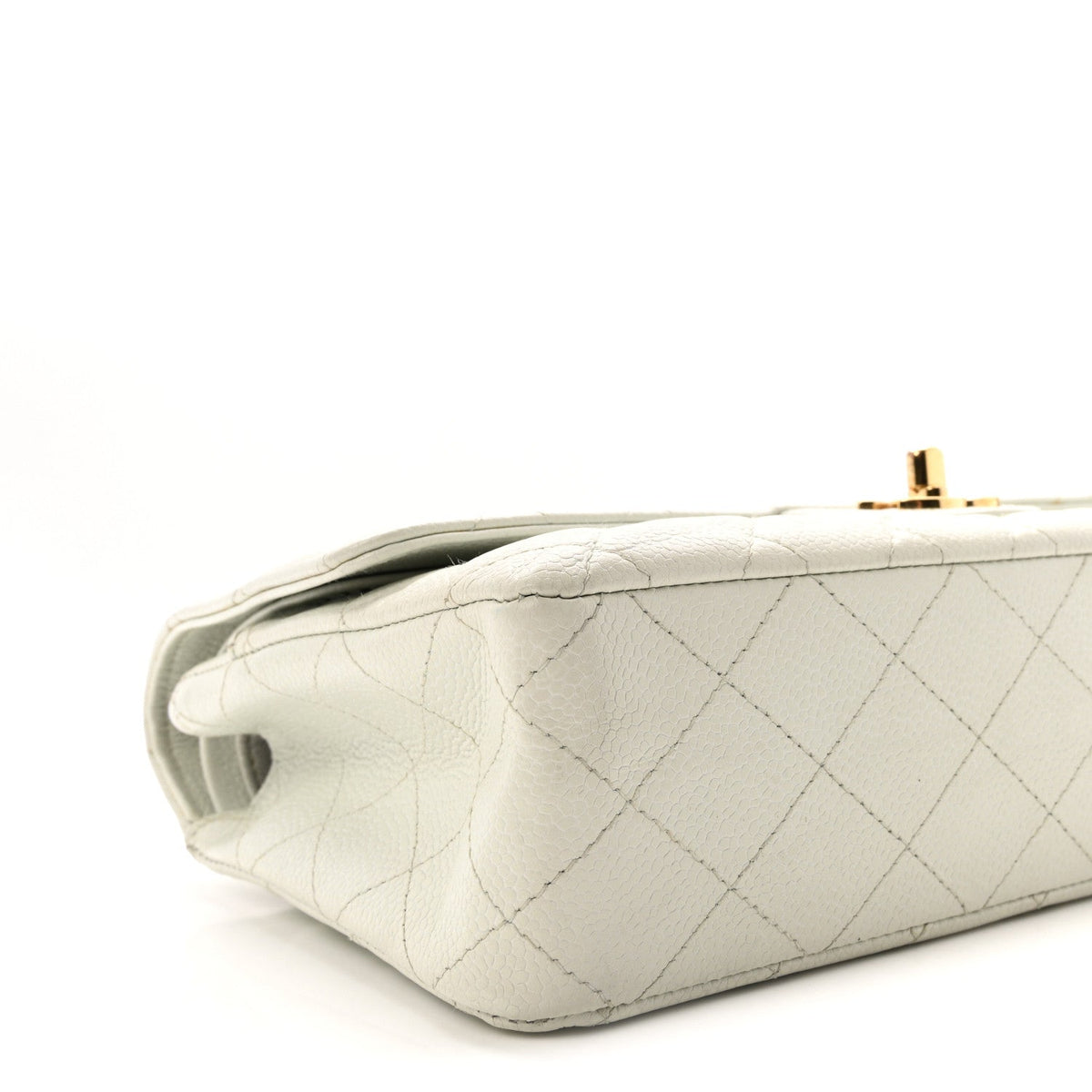 Caviar Quilted Medium Double Flap Light Blue At My store