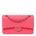 Caviar Quilted Medium Double Flap Pink At My store