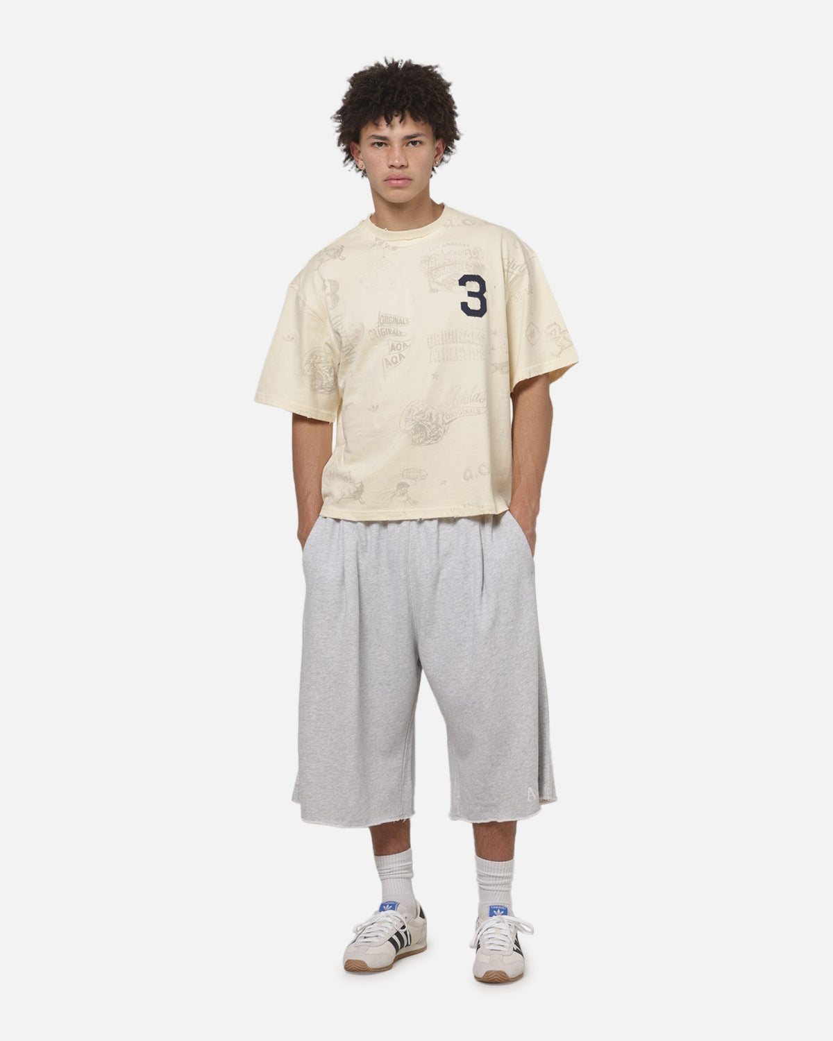 Best-Selling Adidas Vintage All Over Print T-Shirt Night Indigo