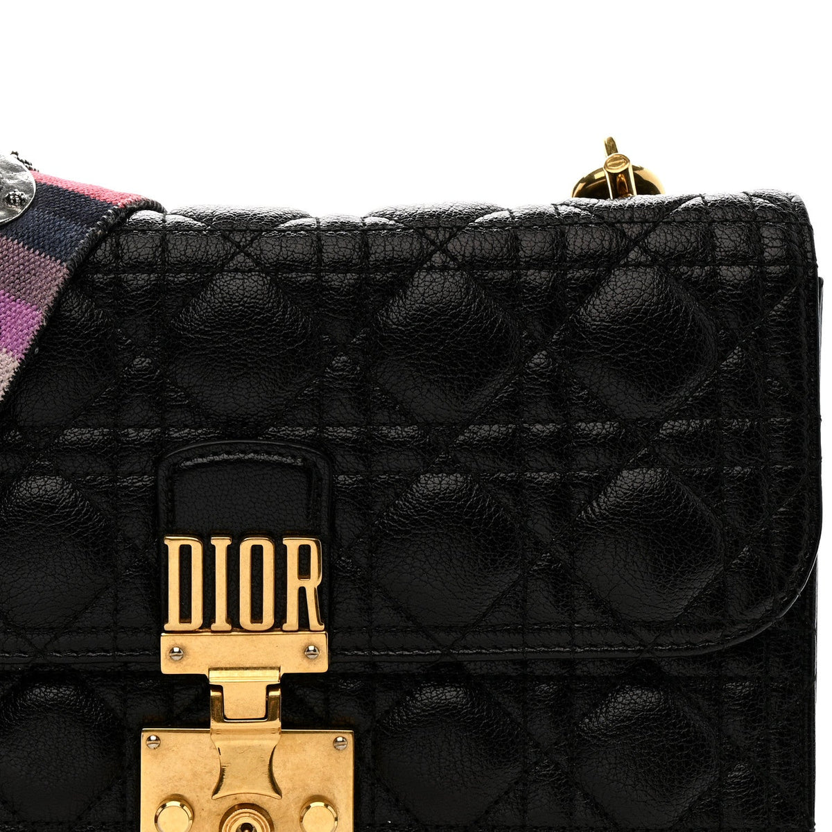 Lambskin Cannage Large Dioraddict Flap J’Adior Strap Black AT My store