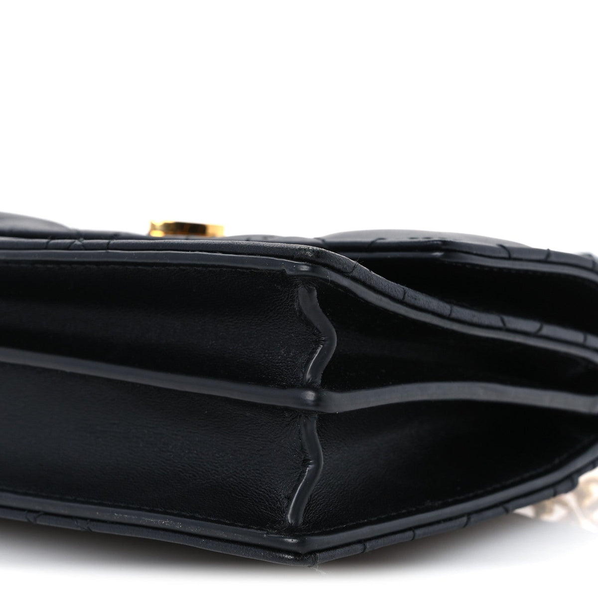 Lambskin Enamel Macrocannage Dioramour Mini Miss Caro Bag Black Red AT My store