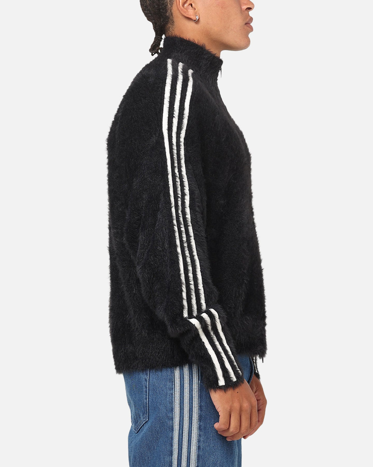 Best-Selling Adidas Faux Mohair Classic Track Top Black/Off White